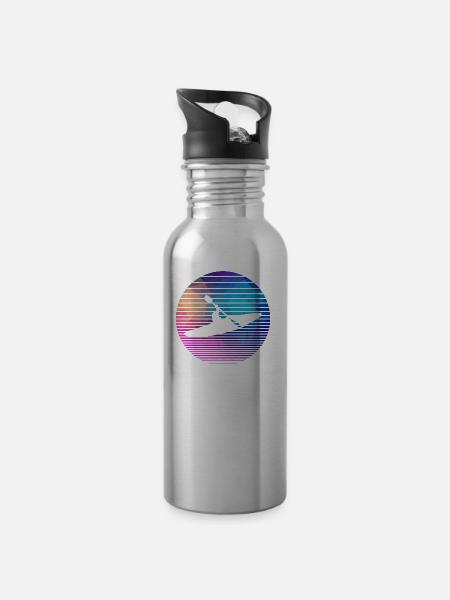 Kayak - Trinkflasche mit integriertem Trinkhalm - Lightsilver