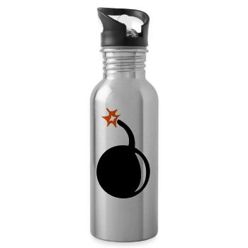 bomb - Water bottle with straw - silver - Right