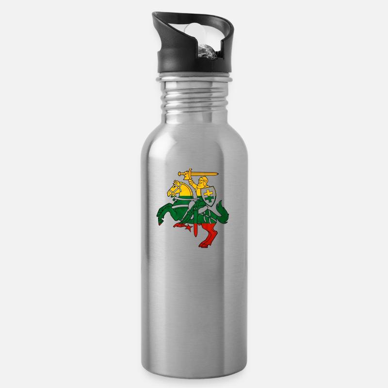 LTU VYTIS - Trinkflasche mit integriertem Trinkhalm - Lightsilver