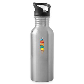 Système solaire Waffle Space Ice Summer Mars - Gourde avec paille intégrée - argent clair - Droite