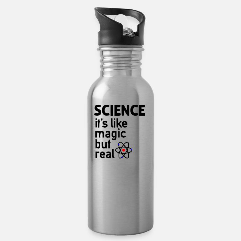 science - Gourde avec paille intégrée - argent clair