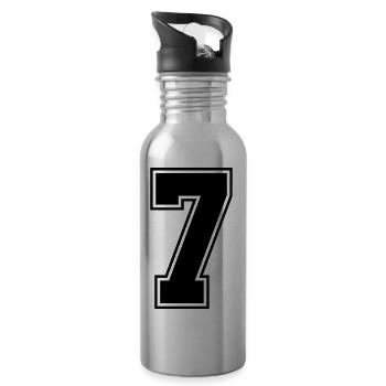 7 - Trinkflasche mit integriertem Trinkhalm - Lightsilver - Rechts