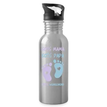 baby_fuesse_wunschkind_001 - Trinkflasche mit integriertem Trinkhalm - Lightsilver - Rechts