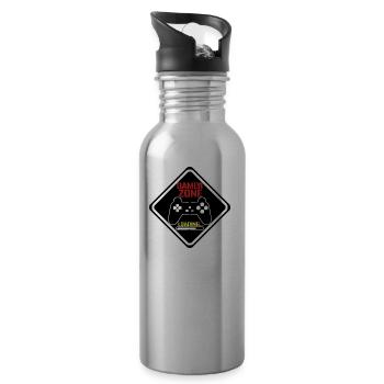 Gamer Zone - Water bottle with straw - silver - Right