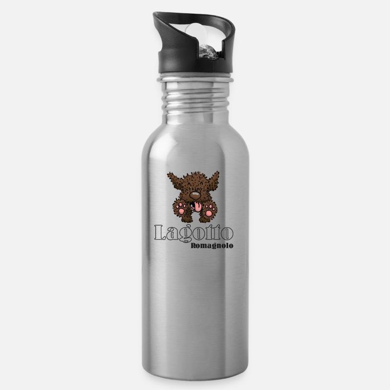 jump1 2 - Water bottle with straw - silver