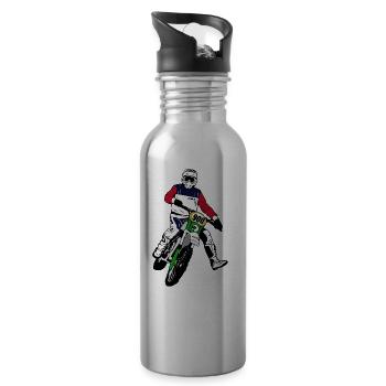 Enduro - Water bottle with straw - silver - Right