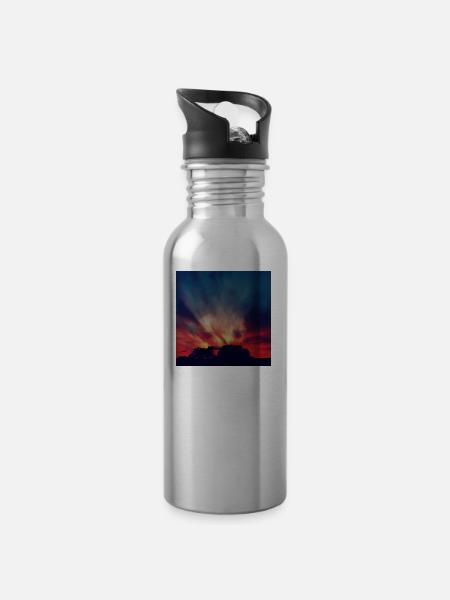 Sky Collection - Trinkflasche mit integriertem Trinkhalm - Lightsilver