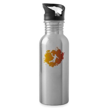 Handball - Trinkflasche mit integriertem Trinkhalm - Lightsilver - Rechts