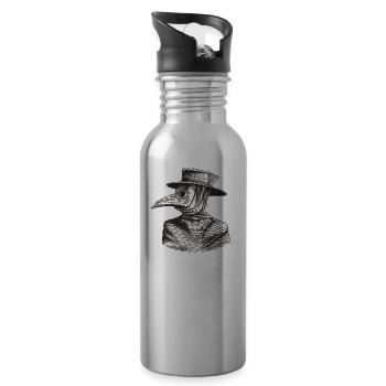 Capuche de peste - Gourde avec paille intégrée - argent clair - Droite