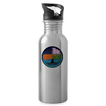 Tree of Life Seasons - Tree of Life Season - Water bottle with straw - silver - Right
