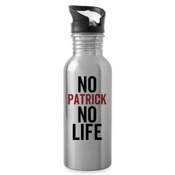 No Patrick No Life - Water bottle with straw - silver - Right