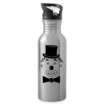 clown - Trinkflasche mit integriertem Trinkhalm - Lightsilver - Rechts