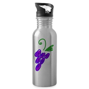 grape - Water bottle with straw - silver - Right