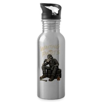 Mécanicien automobile, technicien en mécatronique, mécanicien automobile - Gourde avec paille intégrée - argent clair - Droite