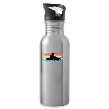 Kart - Water bottle with straw - silver - Right