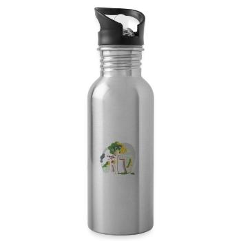 Erneuerbare Nukleare Spruch für Nukleartechnik - Trinkflasche mit integriertem Trinkhalm - Lightsilver - Rechts
