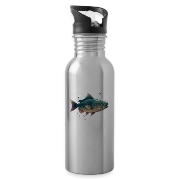 Fish - Water bottle with straw - silver - Right