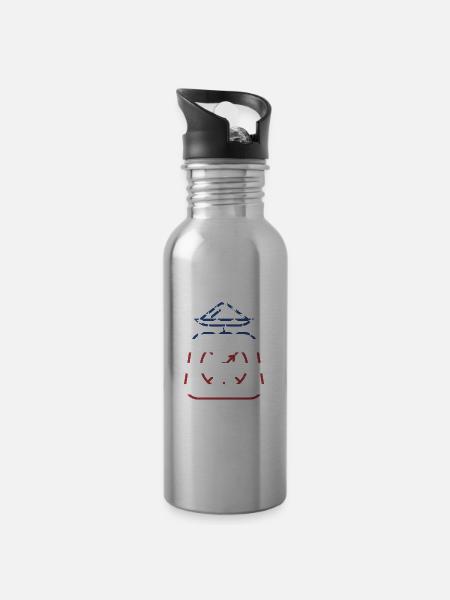 Baker Us Flag Baking - Trinkflasche mit integriertem Trinkhalm - 