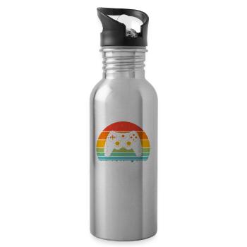 1965 Birthday Gift For All Gamers 1965 - Water bottle with straw - silver - Right