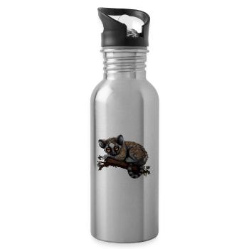 Lemur Katta Madagaskar Offizielles Schlafshirt - Trinkflasche mit integriertem Trinkhalm - Lightsilver - Rechts
