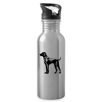 Dalmatian Dog - Water bottle with straw - silver - Right