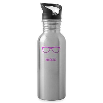 Apres Ski Maedels Party feiern Ski Snowboard - Trinkflasche mit integriertem Trinkhalm - Lightsilver - Rechts