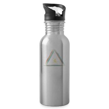 Skifahrer - Trinkflasche mit integriertem Trinkhalm - Lightsilver - Rechts