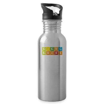 Naturwissenschaft Experimente - Science Rocks - Trinkflasche mit integriertem Trinkhalm - Lightsilver - Rechts