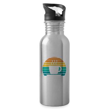 Tea Is My Valentine Tea Lover Tea Drinker Cup Of T - Trinkflasche mit integriertem Trinkhalm - Lightsilver - Rechts