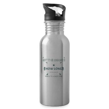 Respirez le kayak en eau vive - Gourde avec paille intégrée - argent clair - Droite
