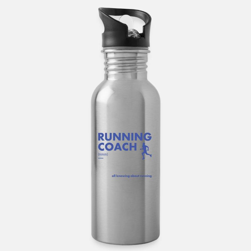 Sport Coach Running - Trinkflasche mit integriertem Trinkhalm - Lightsilver