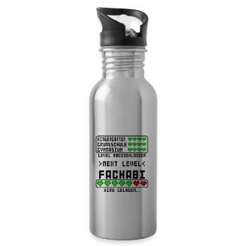 Fachabitur Fachabi zum Beginn Anfang Start - Trinkflasche mit integriertem Trinkhalm - Lightsilver - Rechts