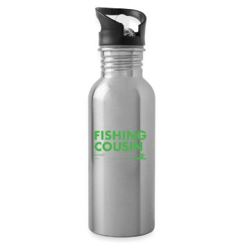 Fisher Cousin Définition Pêche - Gourde avec paille intégrée - argent clair - Droite