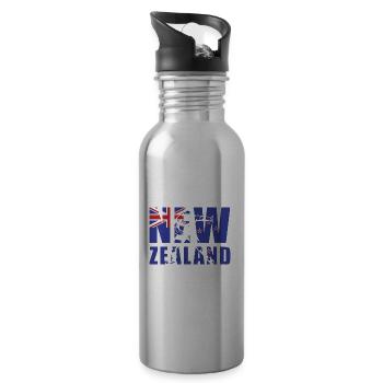 New Zealand Rugby - Trinkflasche mit integriertem Trinkhalm - Lightsilver - Rechts