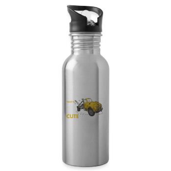 You Can Pull 200 Pounds That's Cute Tow Truck - Water bottle with straw - silver - Right