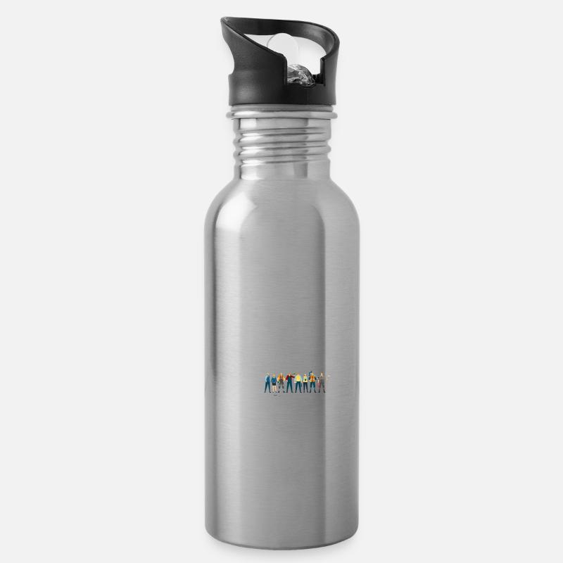 Lustige Sprüche Arbeit Witzige Geschenke Schicht - Trinkflasche mit integriertem Trinkhalm - Lightsilver