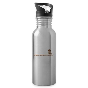 I Like German Shorthaired Pointer And I Cannot Lie - Water bottle with straw - silver - Right
