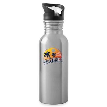 MALLORCA 3 - Water bottle with straw - silver - Right