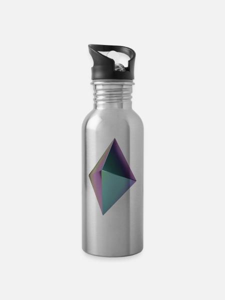 Metaverse blockchain web 3.0 - Gourde avec paille intégrée - argent clair