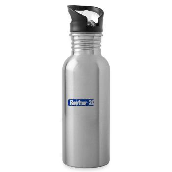 Rentner 2024 Loading... Rente 2024 - Trinkflasche mit integriertem Trinkhalm - Lightsilver - Rechts