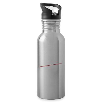 Sport To Do List Korfball - Water bottle with straw - silver - Right