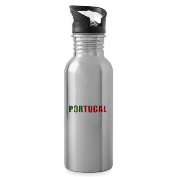 Portugal Rugby - Water bottle with straw - silver - Right