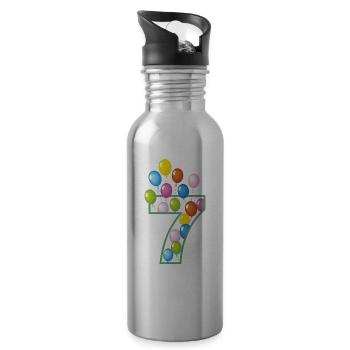 chemise 7 septième anniversaire - Gourde avec paille intégrée - argent clair - Droite