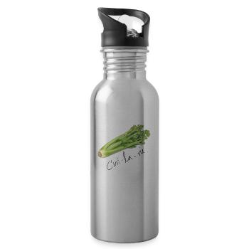 celery - Water bottle with straw - silver - Right