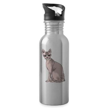 Sphynx - Trinkflasche mit integriertem Trinkhalm - Lightsilver - Rechts