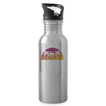 Rio de Janeiro - Water bottle with straw - silver - Right