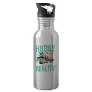 It's Not Just A Hobby It's My Escape From Reality - Trinkflasche mit integriertem Trinkhalm - Lightsilver - Rechts