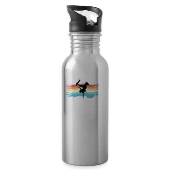 Skate - Water bottle with straw - silver - Right