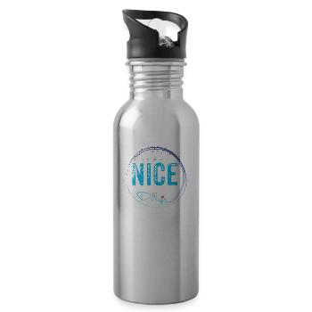 nice nice - Water bottle with straw - silver - Right
