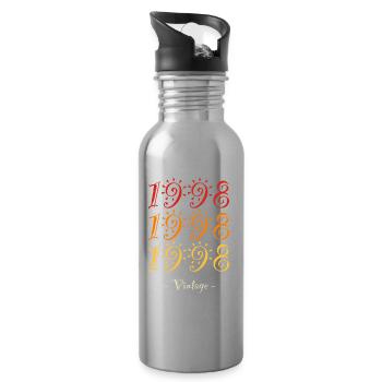 1998 vintage - Water bottle with straw - silver - Right